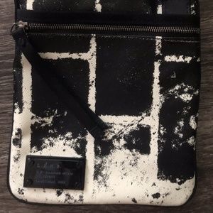 L.A.M.B. Crossbody/Shoulder Bag in Black and White
